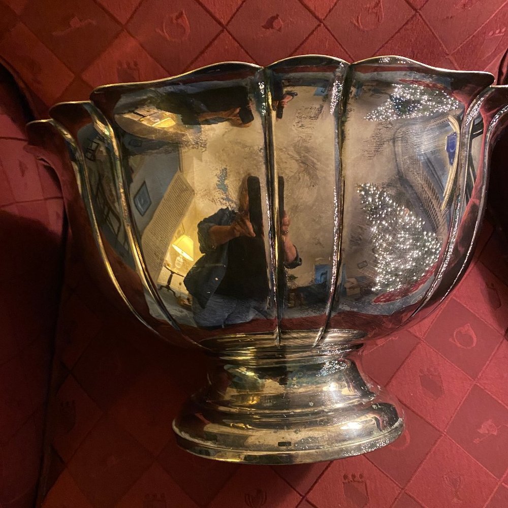 Silver Plate Punch Bowl - Picture 2 of 4